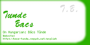 tunde bacs business card
